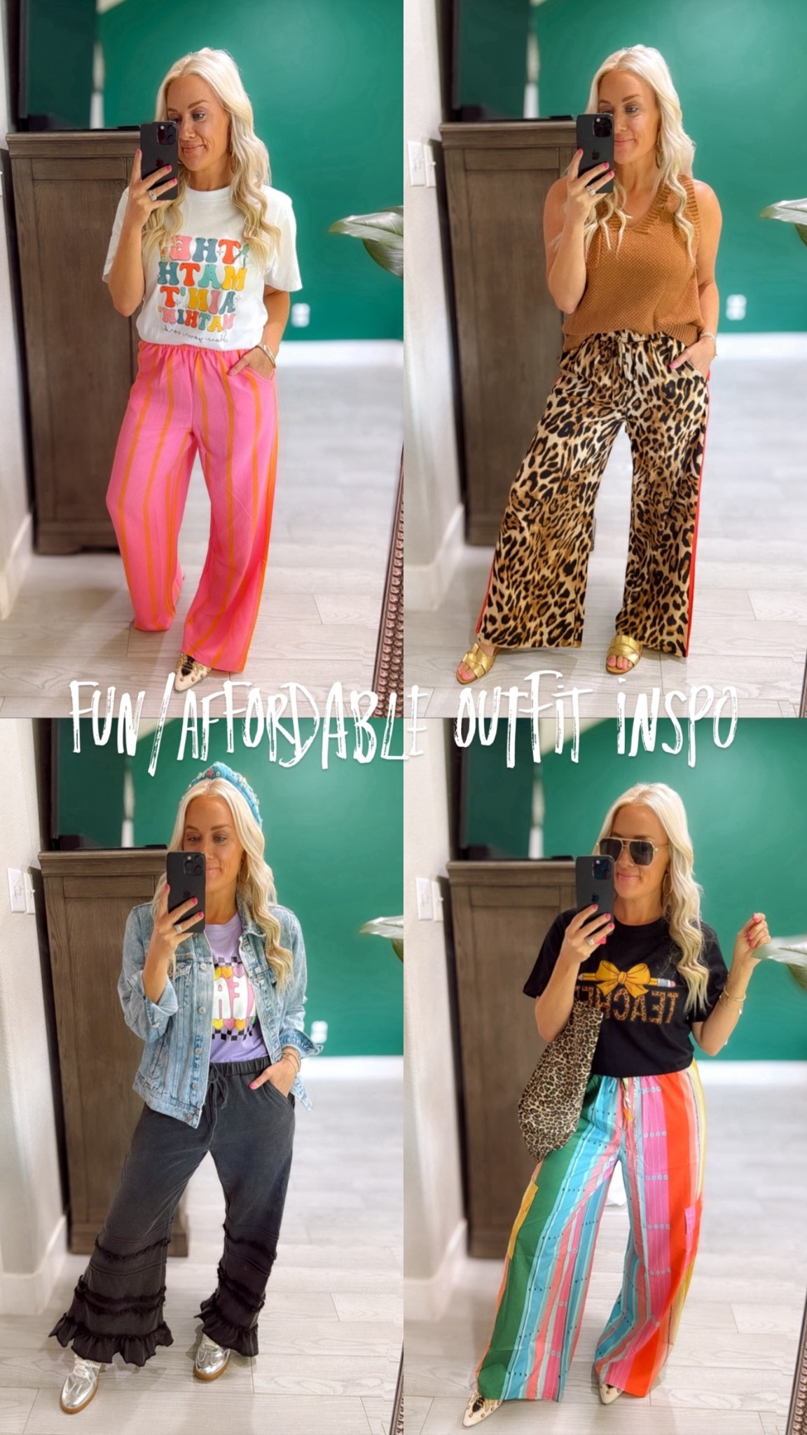 Fun colorful affordable back to school workwear outfit inspo 
Everything is true to size 