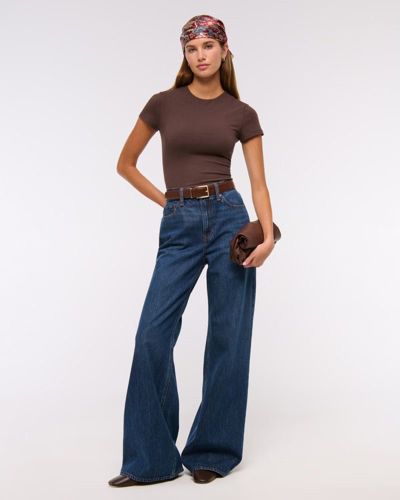 Double-Lined Baby Tee | Abercrombie & Fitch (US)