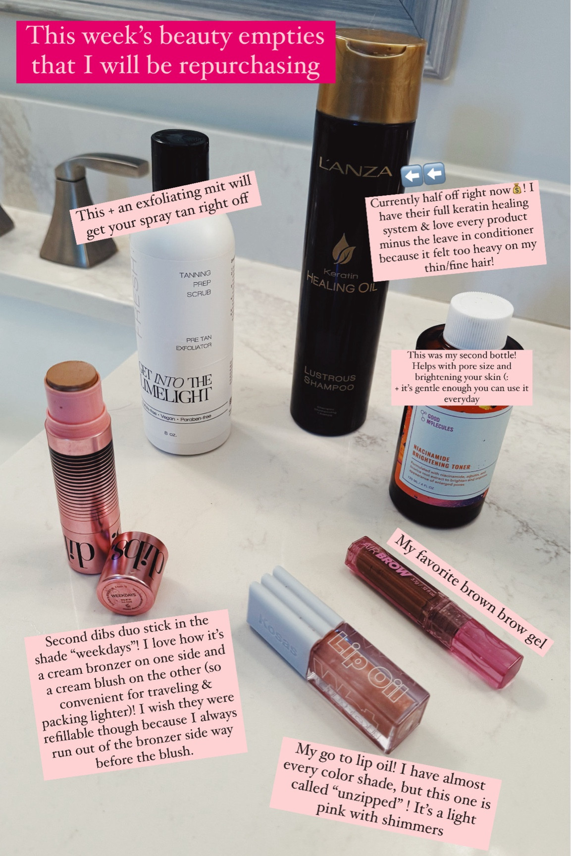 This weeks beauty empties that I will be repurchasing 

#LTKSaleAlert #LTKBeauty #LTKFindsUnder50