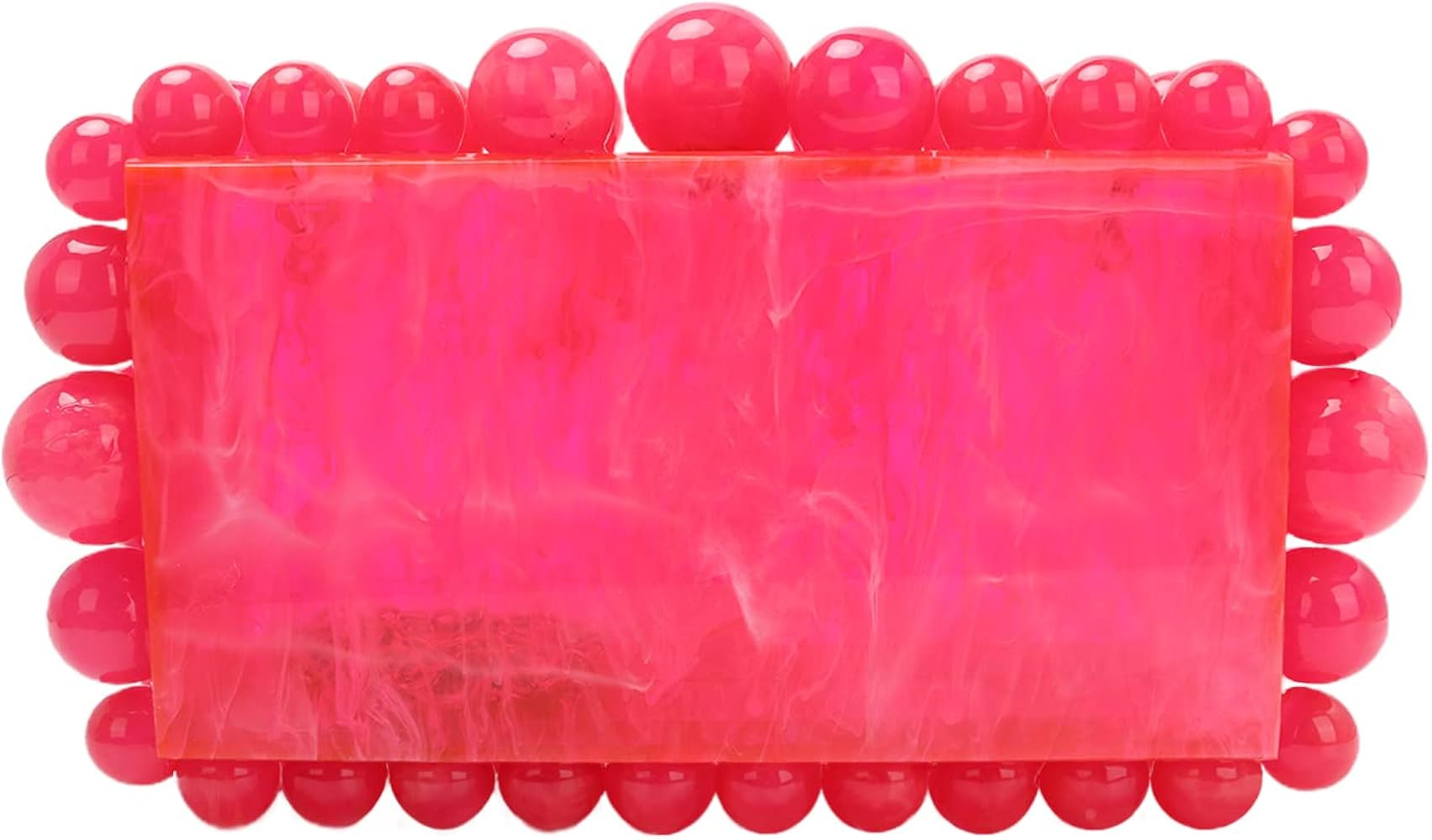 Fecialy Acrylic Clutch Purse for Women Marble Handbags Pearl Evening Clutch Bag Beads Square Cros... | Amazon (US)