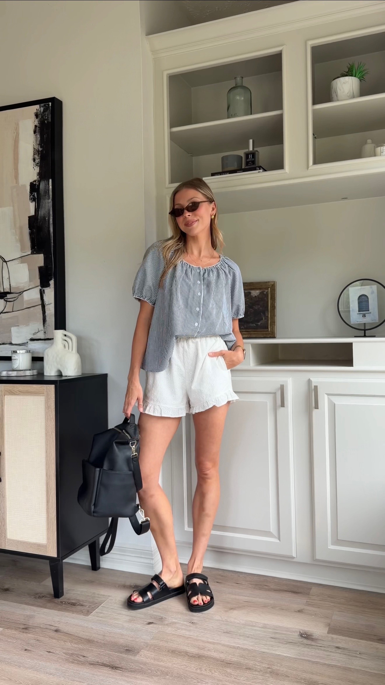 Nursing friendly mom outfit for summer! S in shorts and flowy top!  

 #LTKootd #LTKmomlife
