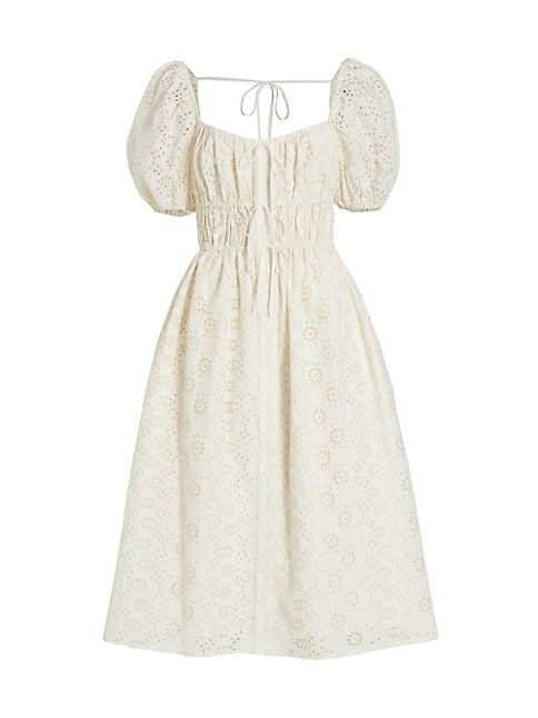 Cavaretta Embroidered Cotton Midi-Dress | Saks Fifth Avenue