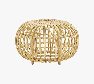 Franco Albini Outdoor Ottoman, Small, Natural | Pottery Barn (US)