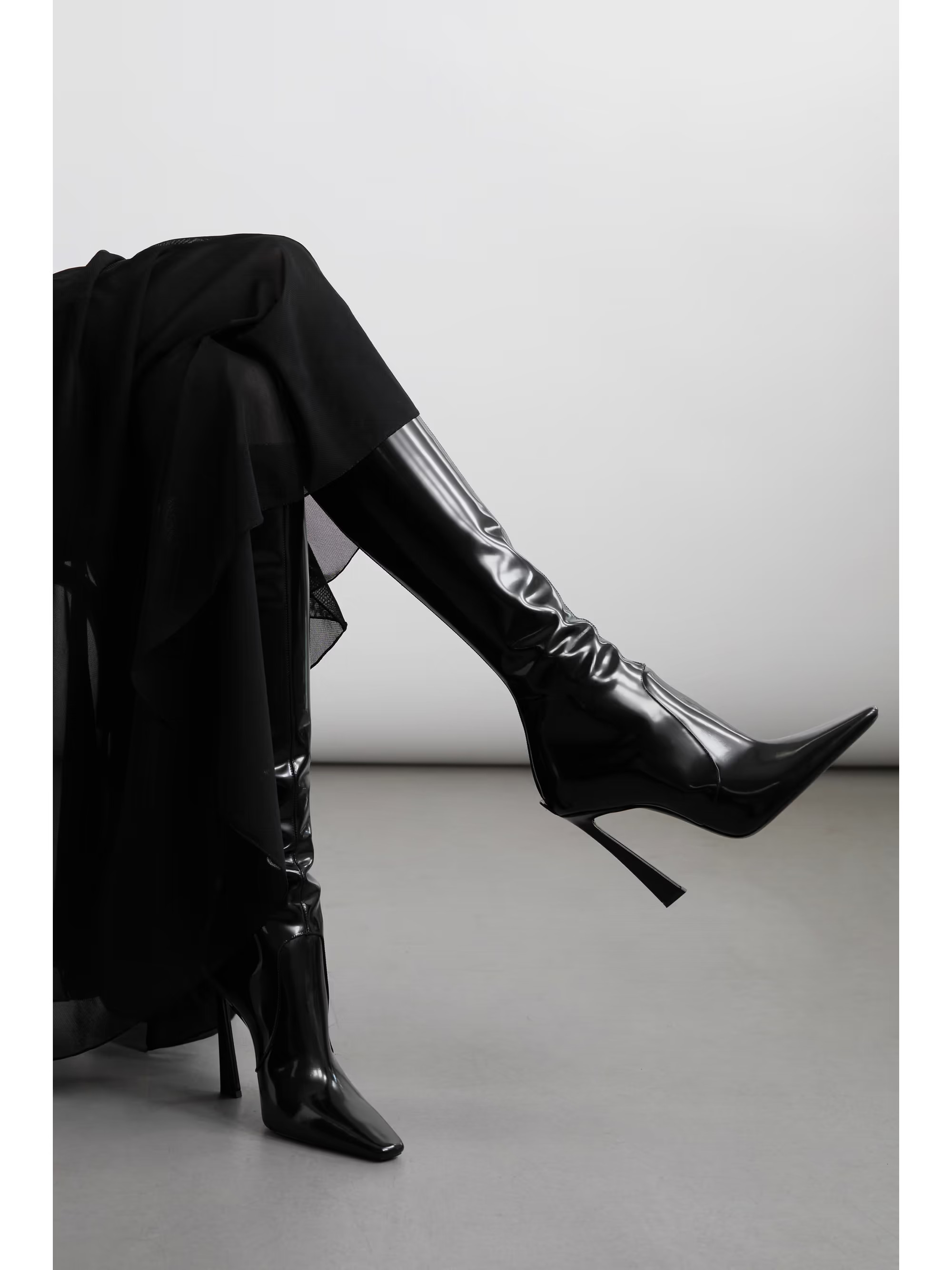 Blade patent-leather knee boots | NET-A-PORTER (US)
