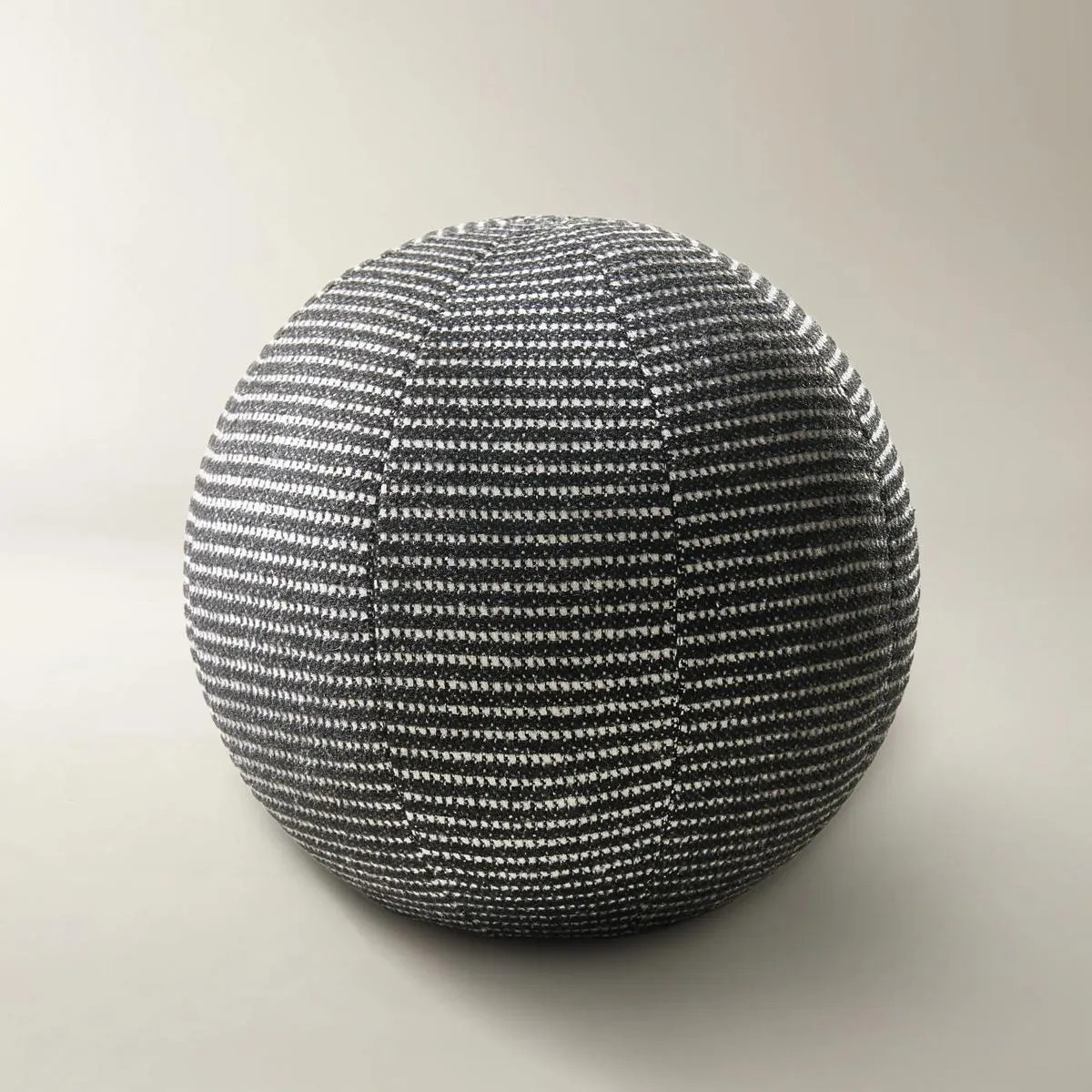 Calia Stripe Ball Pillow 12" - Black/White | Z Gallerie