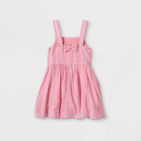 Toddler Girls' Eyelet Tank Dress - Cat & Jack™ Pink | Target