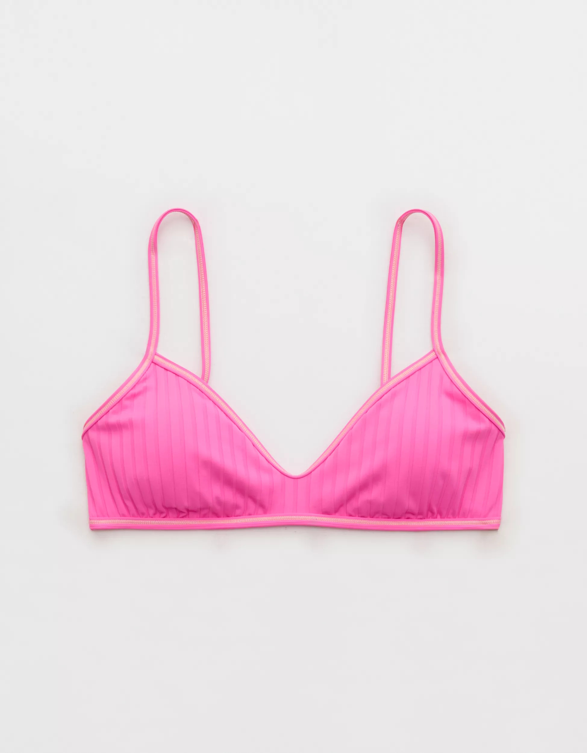 Aerie Skinny Strap Voop Ribbed Bikini Top | Aerie