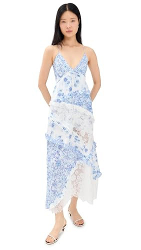 For Love & Lemons Women's Rosalyn Maxi Dress, Blue, XS | Amazon (US)