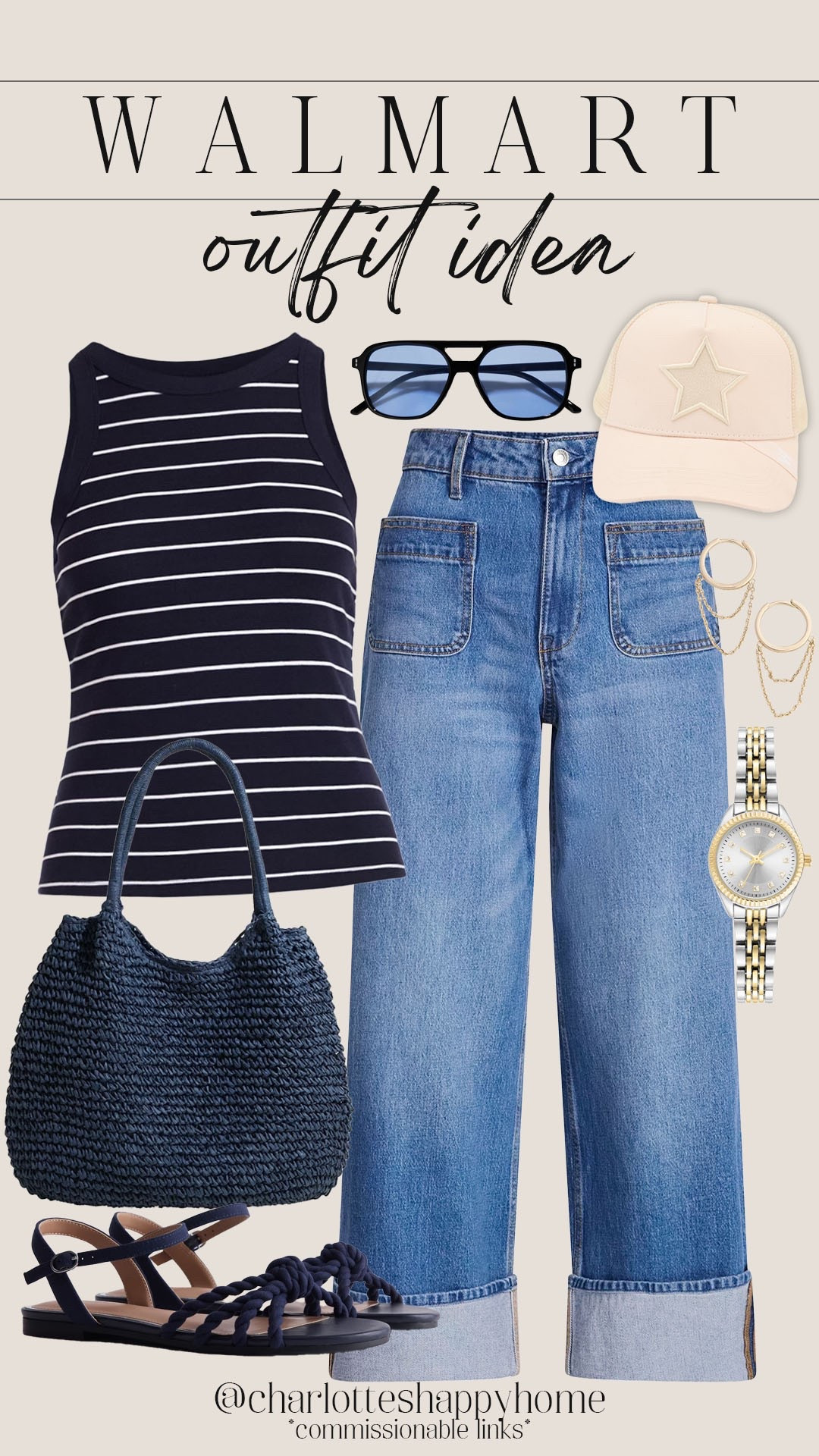 Casual cute outfit idea from Walmart! 

#walmartfinds

Walmart finds. Walmart fashion. Walmart new arrivals. Walmart denim. Walmart everyday mom outfit. Walmart basic tank.

#LTKootd #LTKmomlife #LTKSeasonal