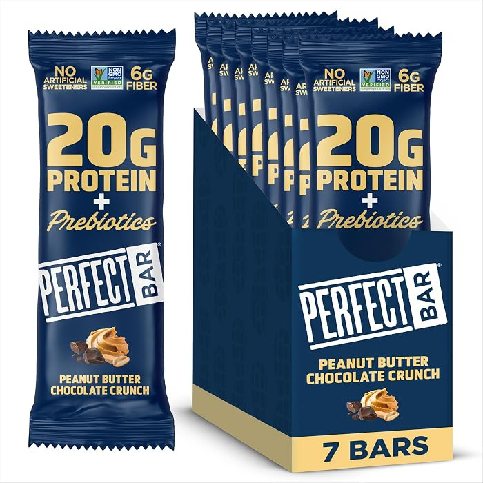 Perfect Bar Protein + Prebiotics Chocolate Peanut Butter Protein Bar, 20g Protein, Grass-Fed Whey... | Amazon (US)