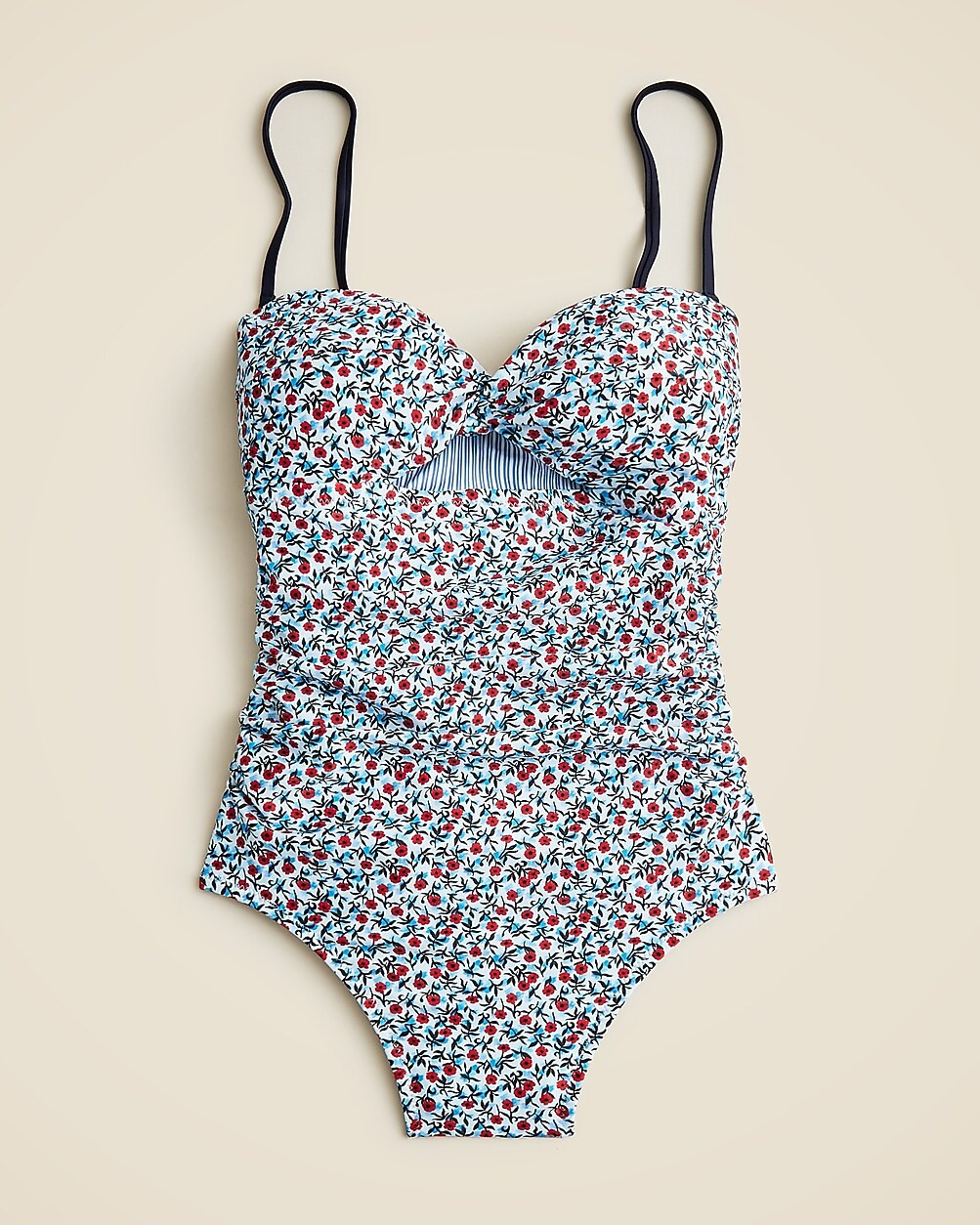 Gemma ruched bandeau cutout one-piece | J. Crew US