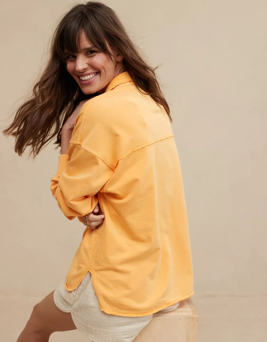 Aerie Take It Easy Popover Polo Sweatshirt | American Eagle Outfitters (US & CA)