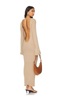 SNDYS Baha Long Sleeve Maxi Dress in Tan from Revolve.com | Revolve Clothing (Global)