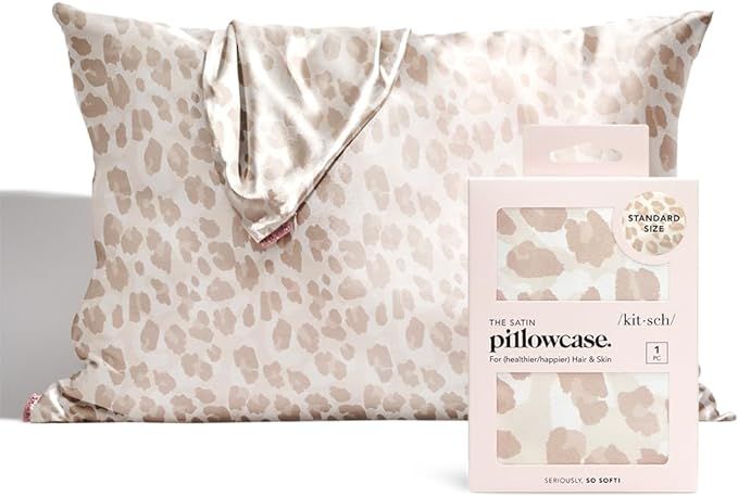 Kitsch Satin Pillowcase for Hair & Skin - Softer Than Silk Pillowcase for Hair & Skin Cooling Sat... | Amazon (US)