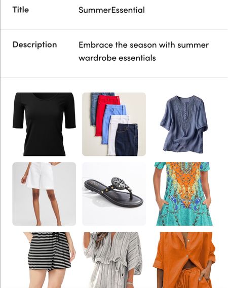 Summer essentials 

#LTKOver40 #LTKSeasonal #LTKStyleTip