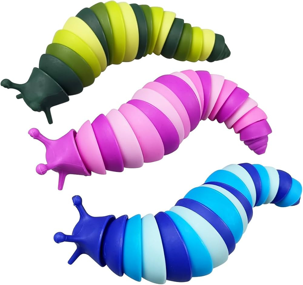 Anditoy 3 Pack Fidget Slug Toys Sensory Stress Relief Toys for Kids Boys Girls Autism Christmas S... | Amazon (US)