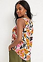 Delton Floral Zipper Back Tank | Maurices