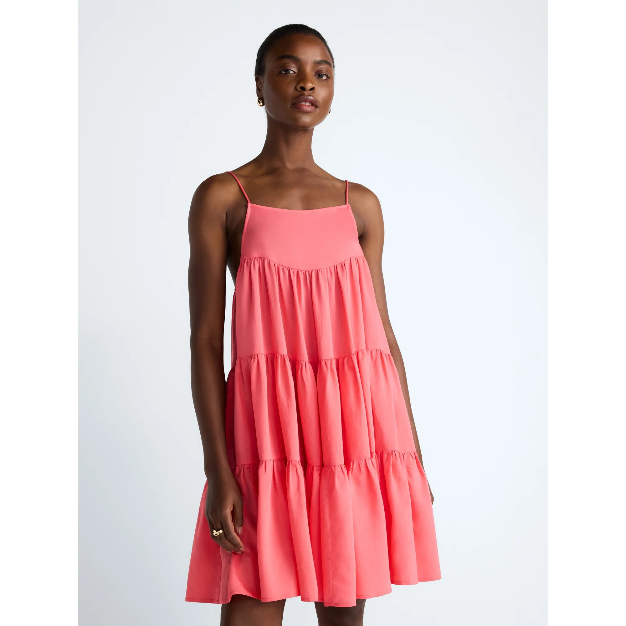 Scoop Women’s Flowy Tier Mini Dress, Sizes XS-XXL - Walmart.com | Walmart (US)