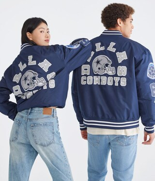Dallas Cowboys Helmet Bomber Jacket | Aeropostale