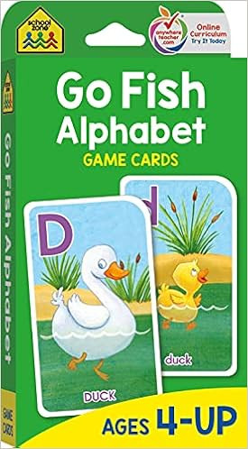 School Zone Go Fish Alphabet Game Cards: Preschool, Kindergarten, 1st Grade, ABC's, Matching, Upp... | Amazon (US)