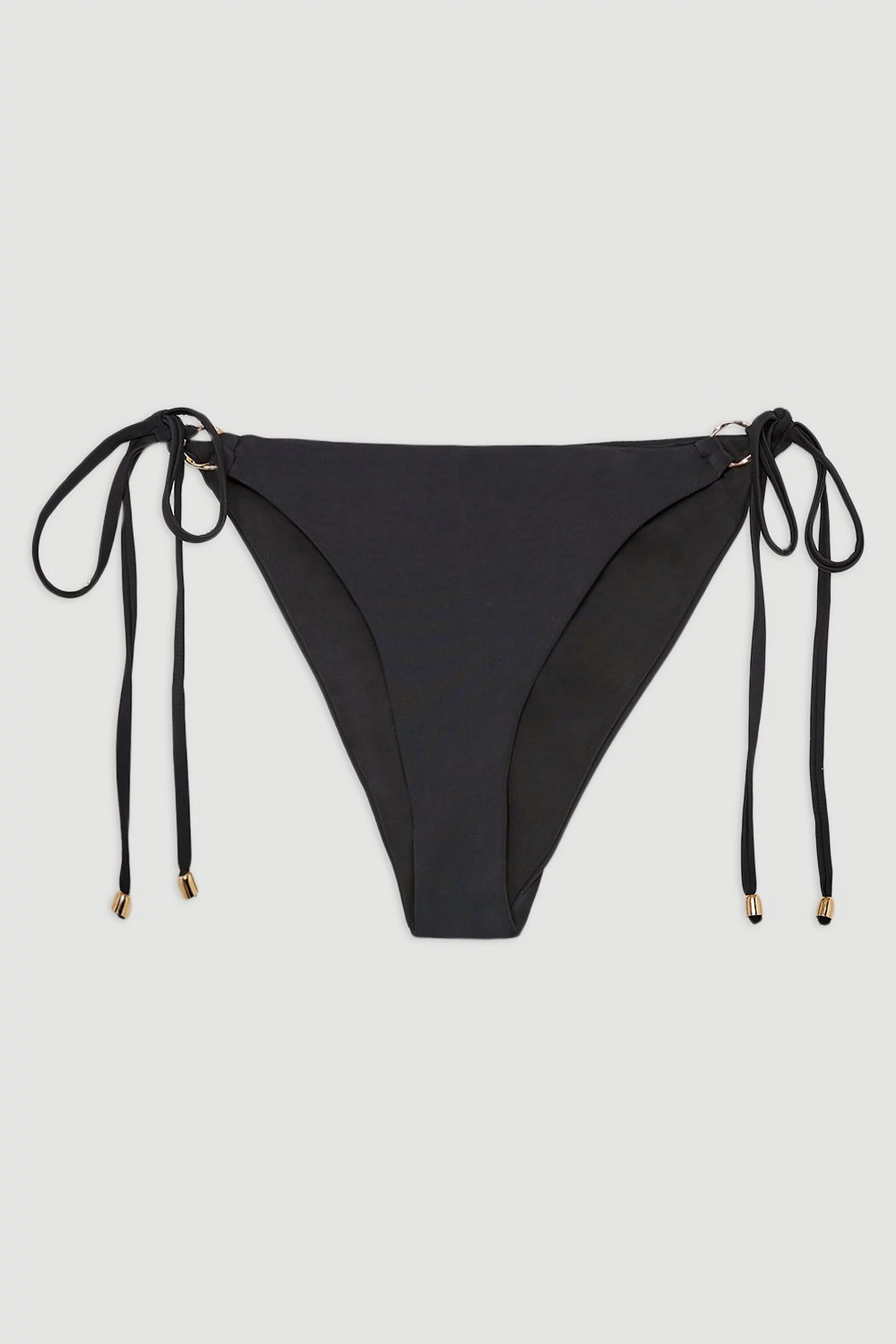 Ring Detail Tie Side Cheeky Bikini Bottoms | Karen Millen UK + IE + DE + NL