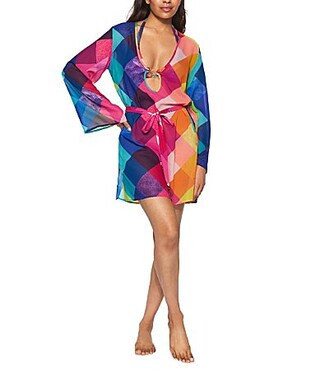 Kurt Geiger London Belted Tunic Swim Cover-Up - L | Dillard's