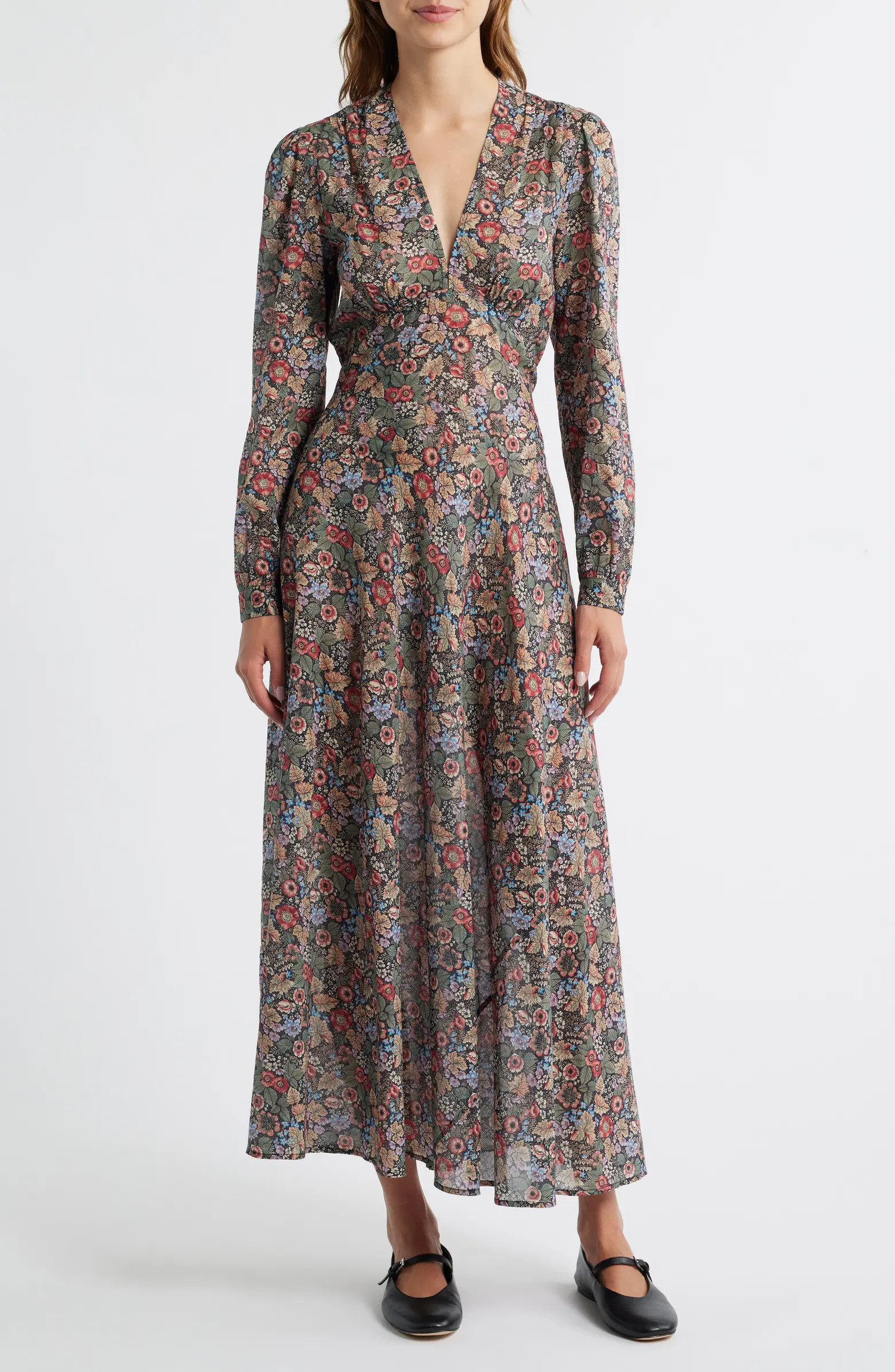 DÔEN Charleston Floral Long Sleeve Cotton Maxi Dress | Nordstrom | Nordstrom