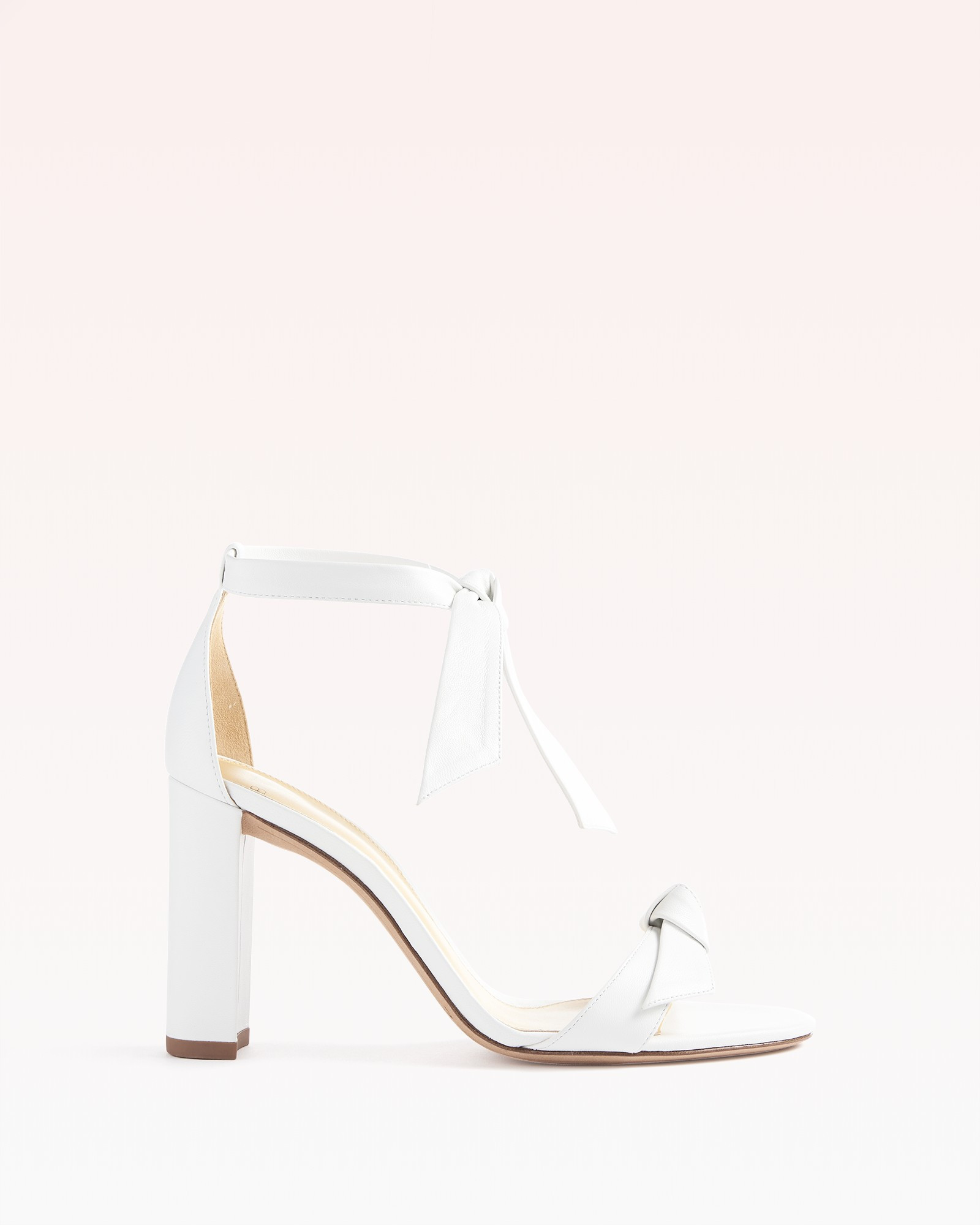 Clarita Block 90 Sandal in White Leather | Alexandre Birman | Alexandre Birman