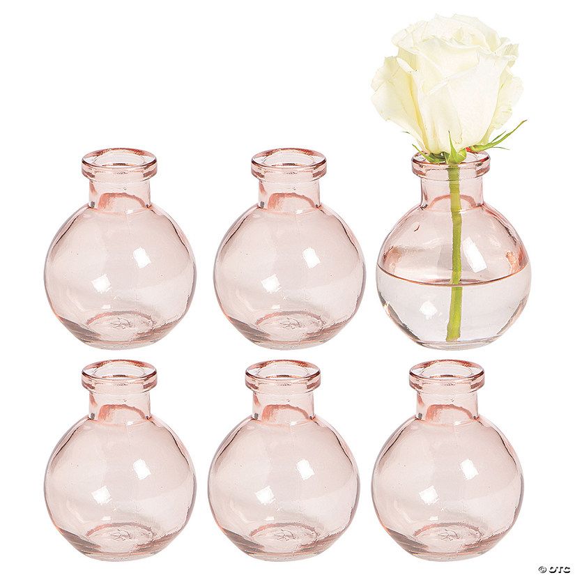 Bulk 12 Pc. Pink Bulb Shape Bud Vases | Oriental Trading Company
