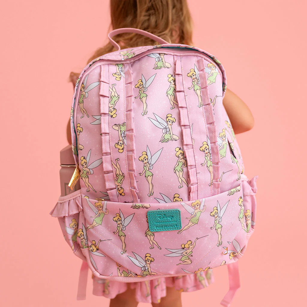 Fairy Pink Girls Ruffled Backpack | Disney Tinker Bell | Posh Peanut