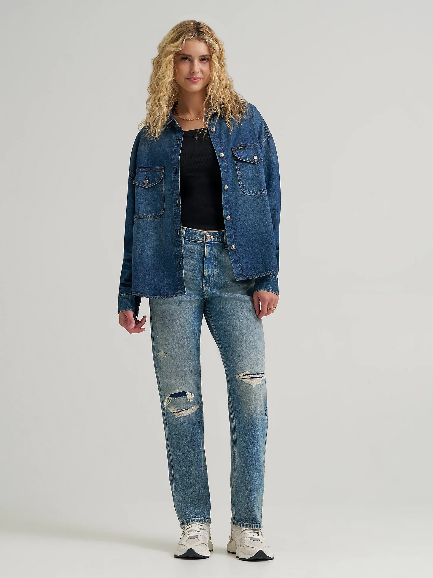 Women's Swing Back Denim Button Down Shirt | Lee Jeans