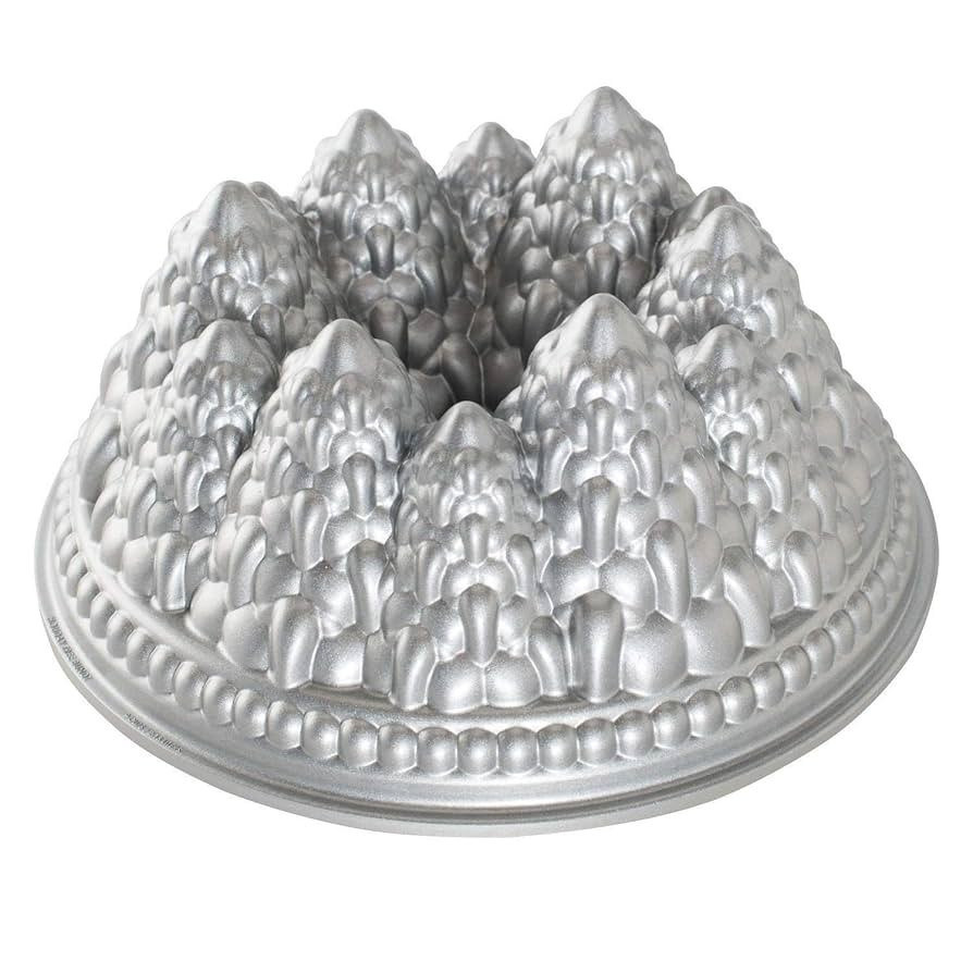 Nordic Ware Pine Forest Bundt, Sparkling Silver, 9 Cup | Amazon (US)