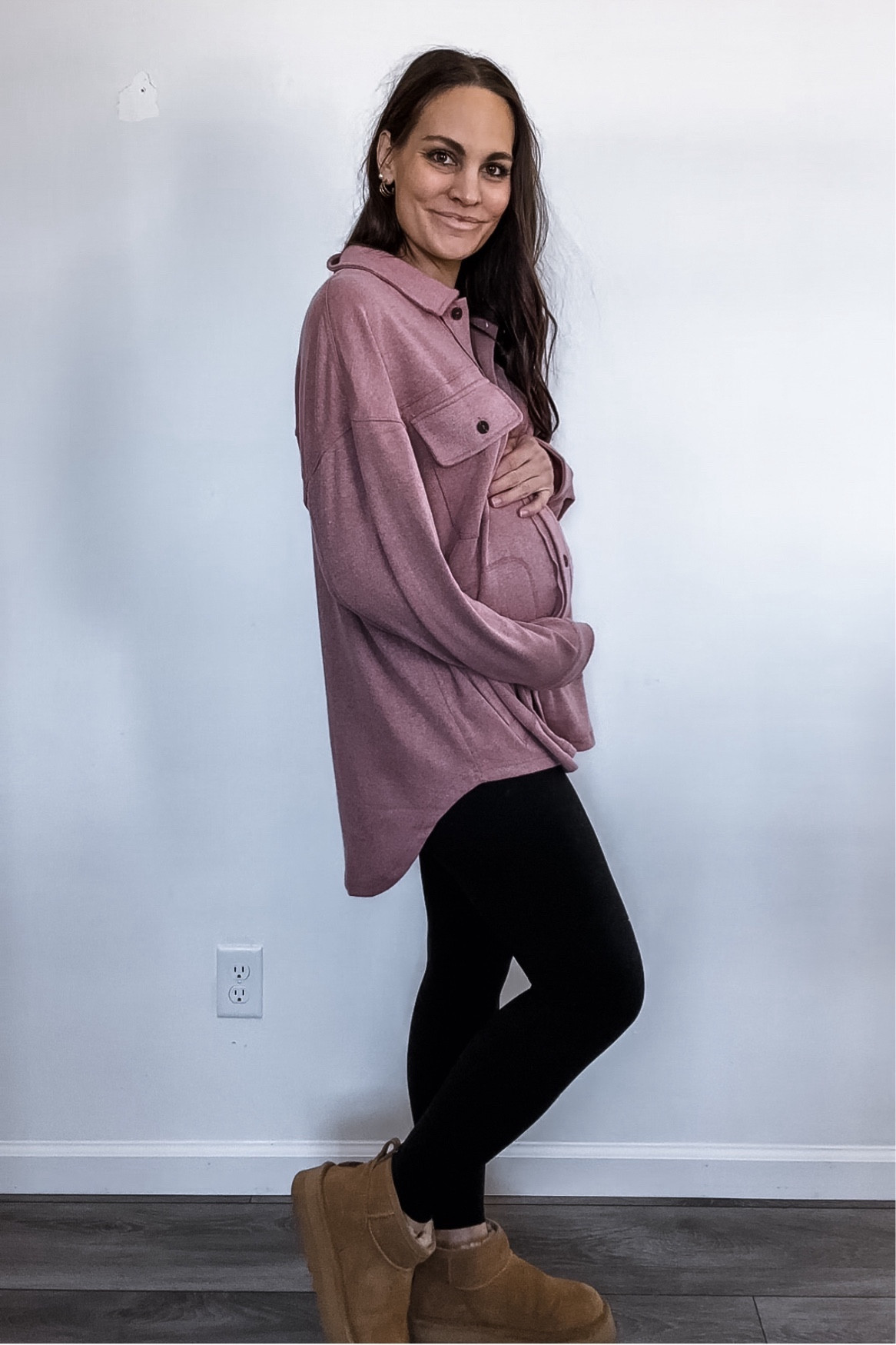 Amazon maternity leggings. Amazon top-sized up 2 for an oversized fit for the bump. 

#LTKsalealert #LTKfindsunder50