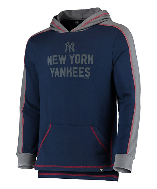 Fanatics Men's Sweatshirts and Hoodies NAVY - New York Yankees Iconic Color Block Hoodie - Men | Zulily