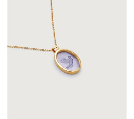 Dove Intaglio Gemstone Necklace | Monica Vinader (US)