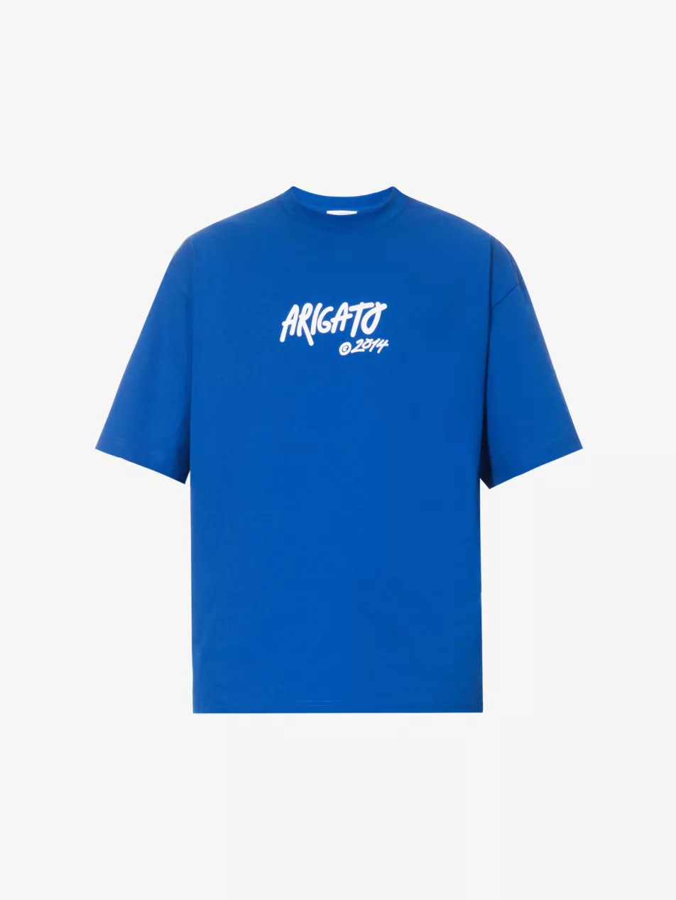 Tag logo-print relaxed-fit organic cotton-jersey T-shirt | Selfridges
