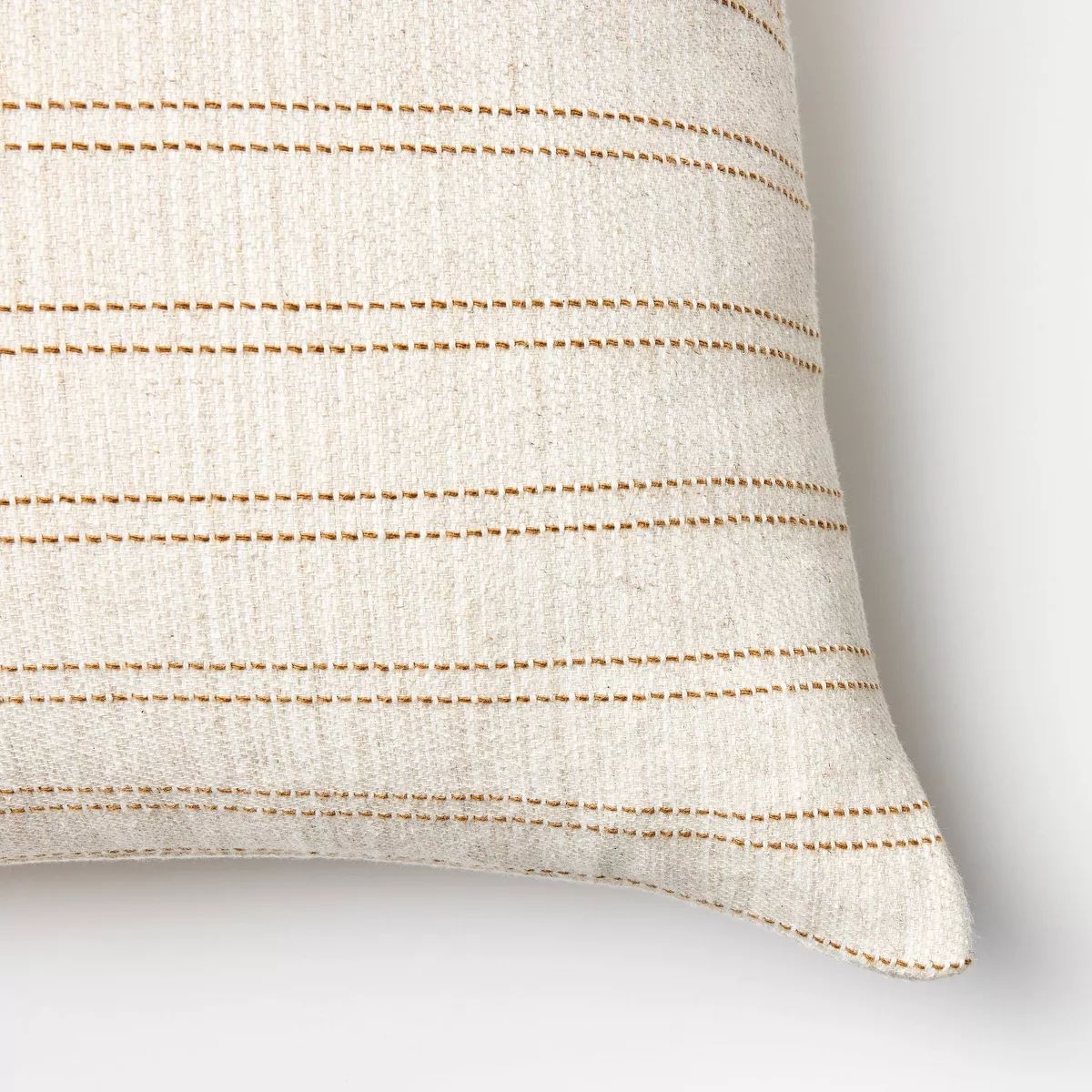 Woven Striped Throw Pillow Neutral/Dark Tan - Threshold™ designed with Studio McGee | Target