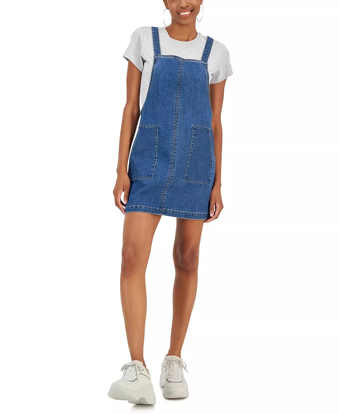 Juniors' Denim Pullover Pinafore, Created for Macy's | Macy's
