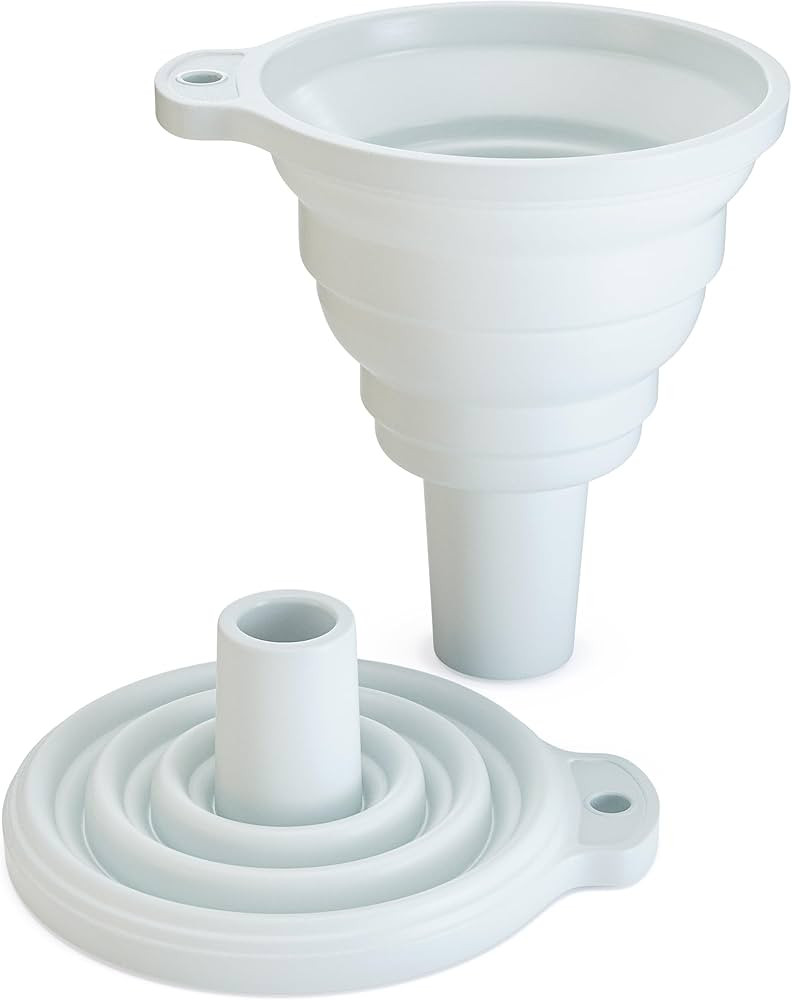 Home EC Kitchen Funnel, 2 Pack Collapsible Funnels for Filling Bottles, Silicone funnels for Kitc... | Amazon (US)