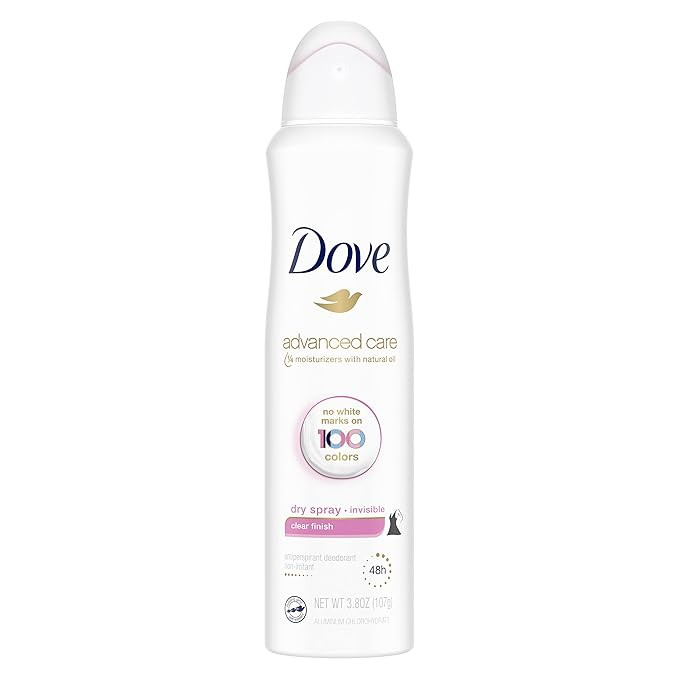 Dove Advanced Care Invisible Dry Spray Antiperspirant Deodorant No White Marks on 100 Colors Clea... | Amazon (US)