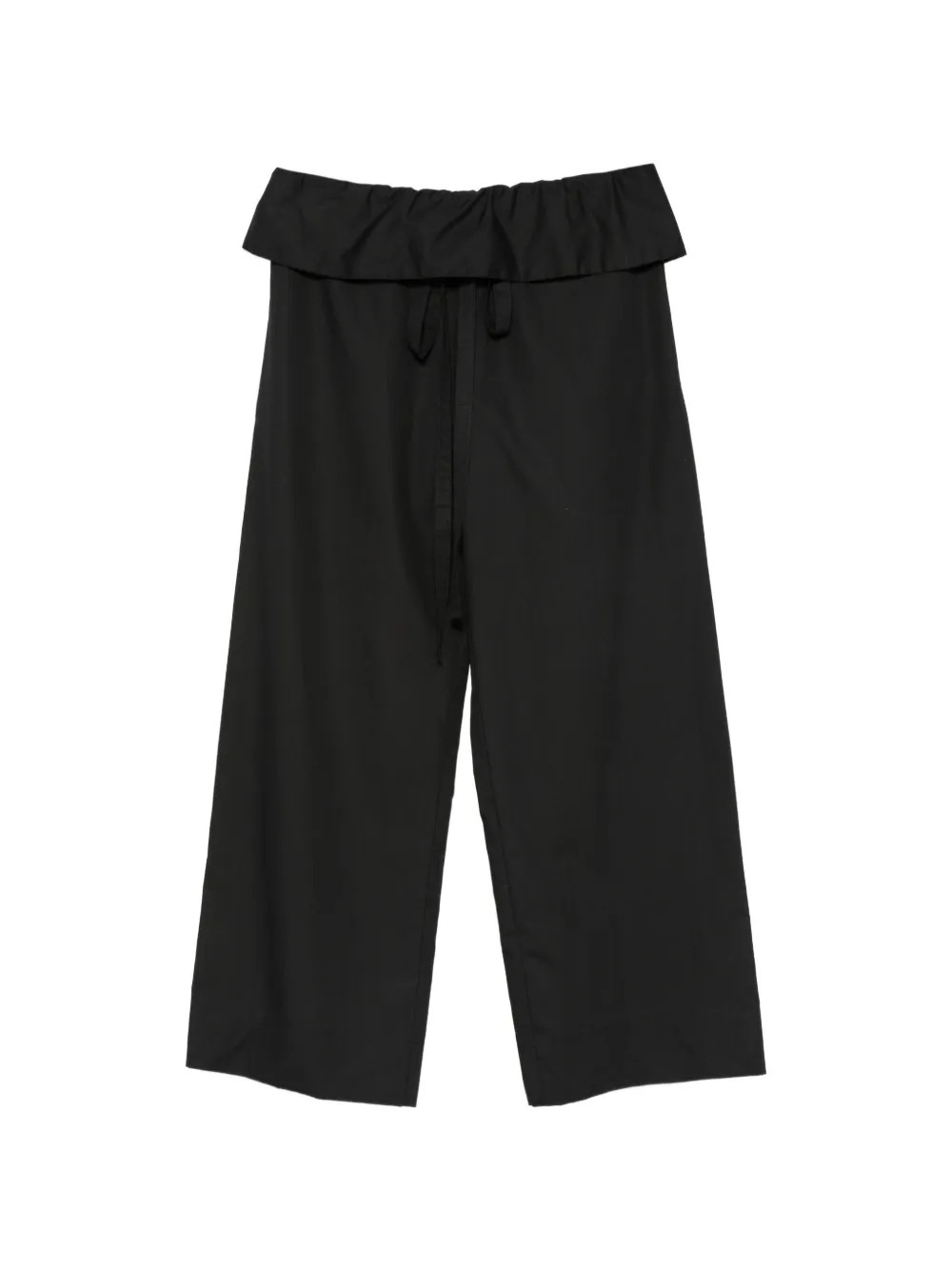 Enza Costa peplum drawstring trousers - Black | Farfetch Global