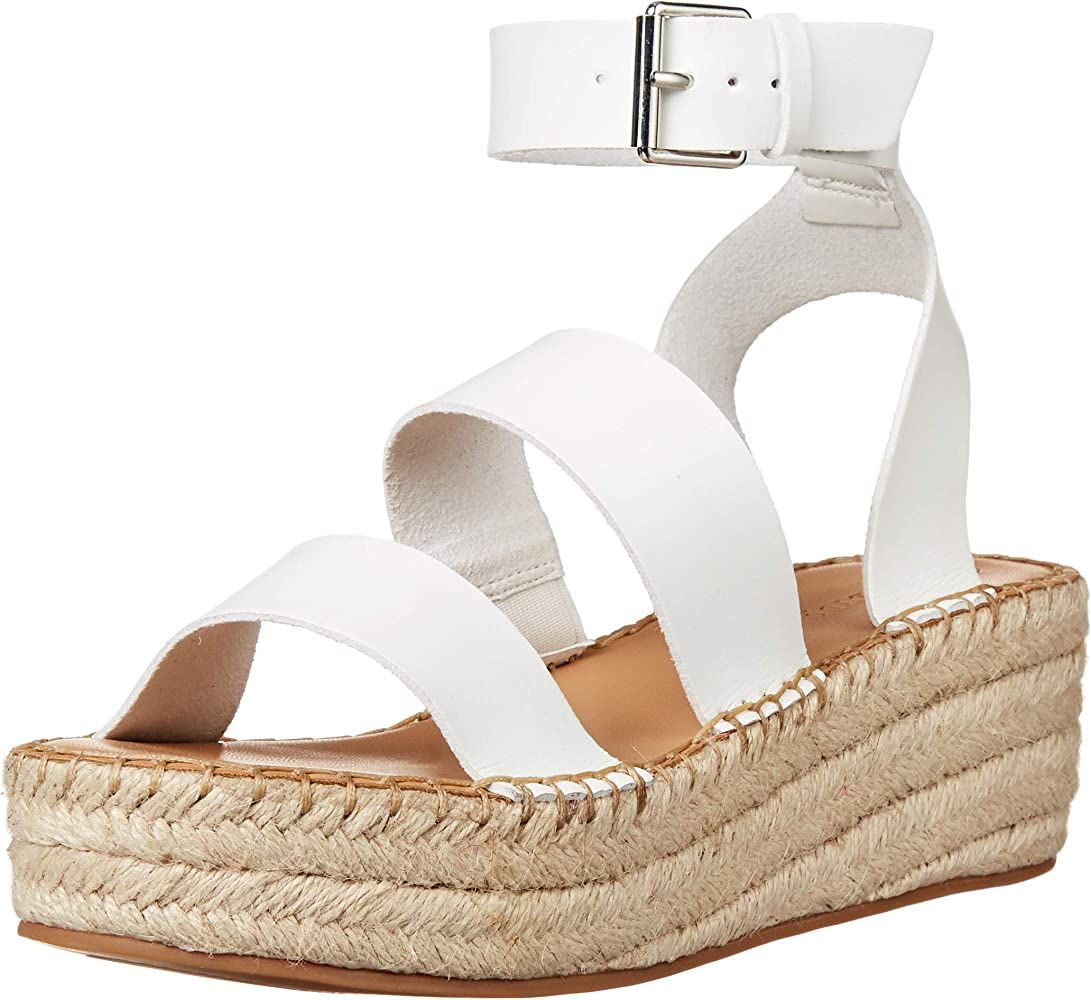 Amazon.com: The Drop Women's Listilla Espadrille Flatform Ankle Strap Sandal Wedge, White, 8.5 : ... | Amazon (US)