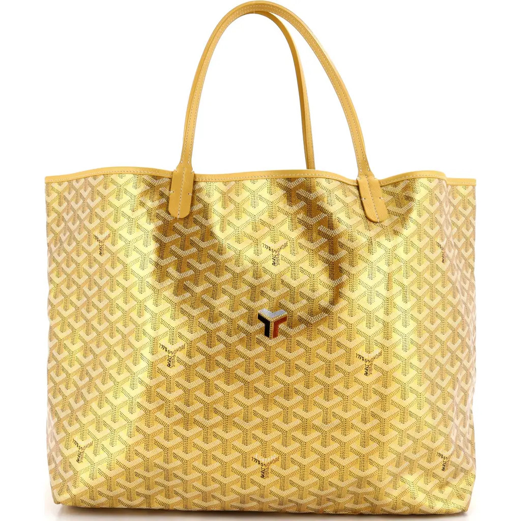 Pre-Owned Goyard Saint Louis Tote Precious Metals Coated Canvas GM in Gold at Nordstrom, Size Medium | Nordstrom