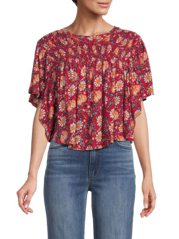 Floral Flutter Top | Saks Fifth Avenue OFF 5TH