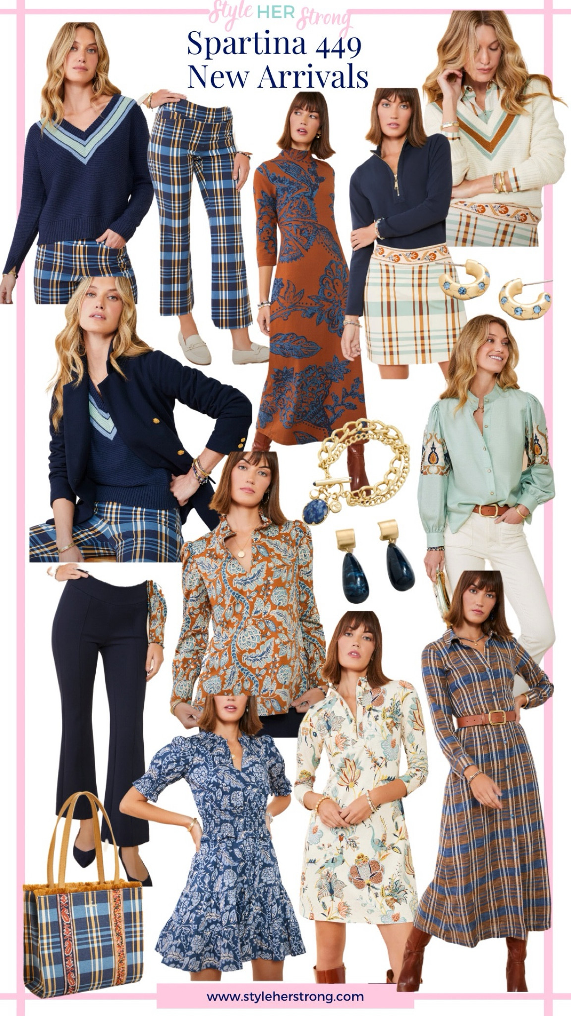 New fall arrivals from Spartina 449: plaid pants, navy blazer, plaid fall dress, fall blouse, plaid skirt, sweater 

#LTKBacktoSchool #LTKSeasonal #LTKWorkwear