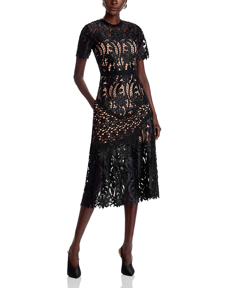 Self-Portrait Prairie Guipure Lace Midi Dress | Bloomingdale's (US)