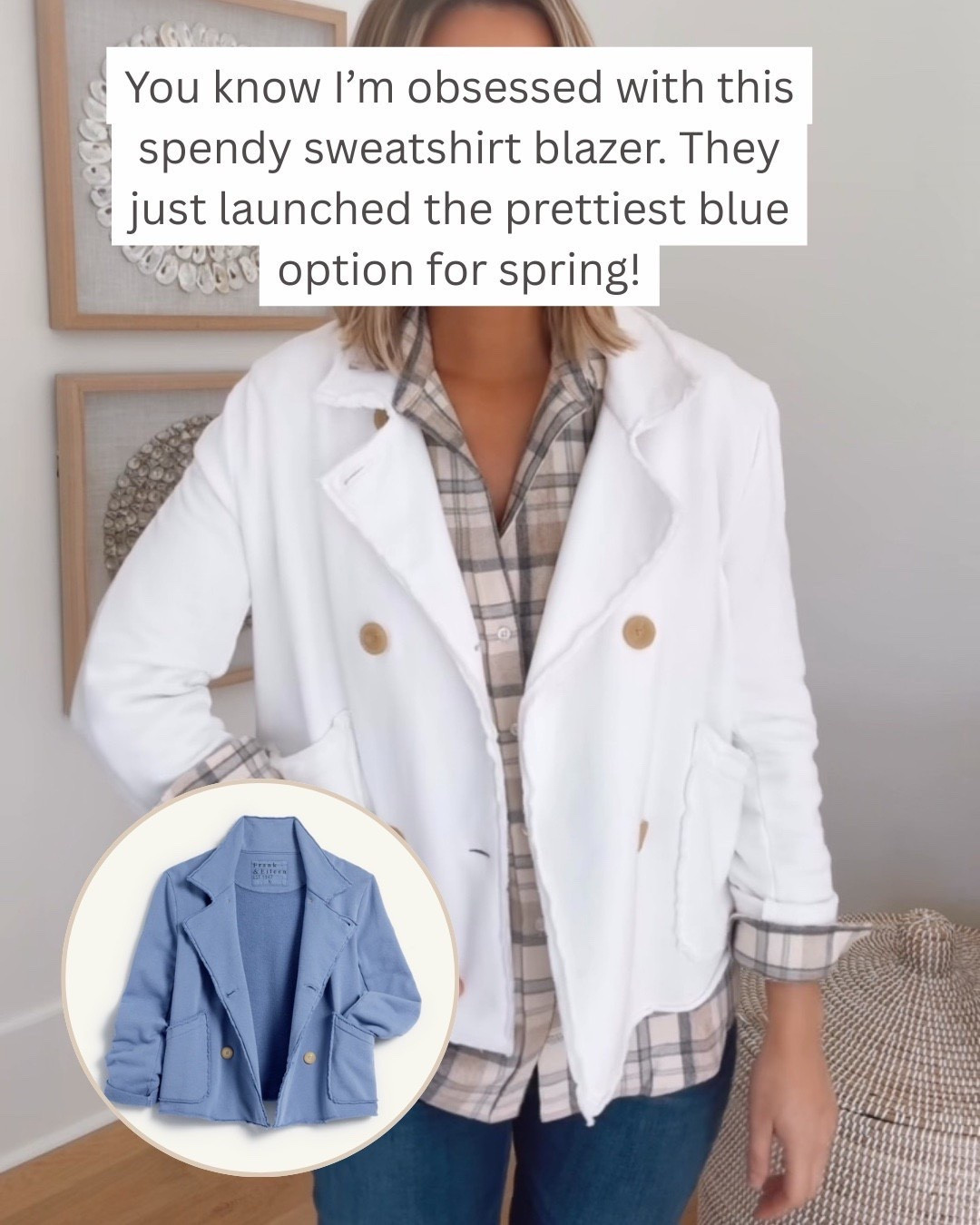 The prettiest sweatshirt blazer. The new pretty blue color is ready for spring 🙌🏻🙌🏻l

#LTKWorkwear #LTKSeasonal #LTKspring