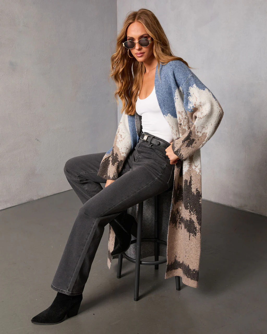 Glacielle Abstract Duster Cardigan | VICI