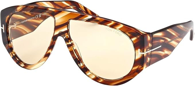 Tom Ford BRONSON FT 1044 Striped Brown/Brown 60/12/140 men Sunglasses | Amazon (US)