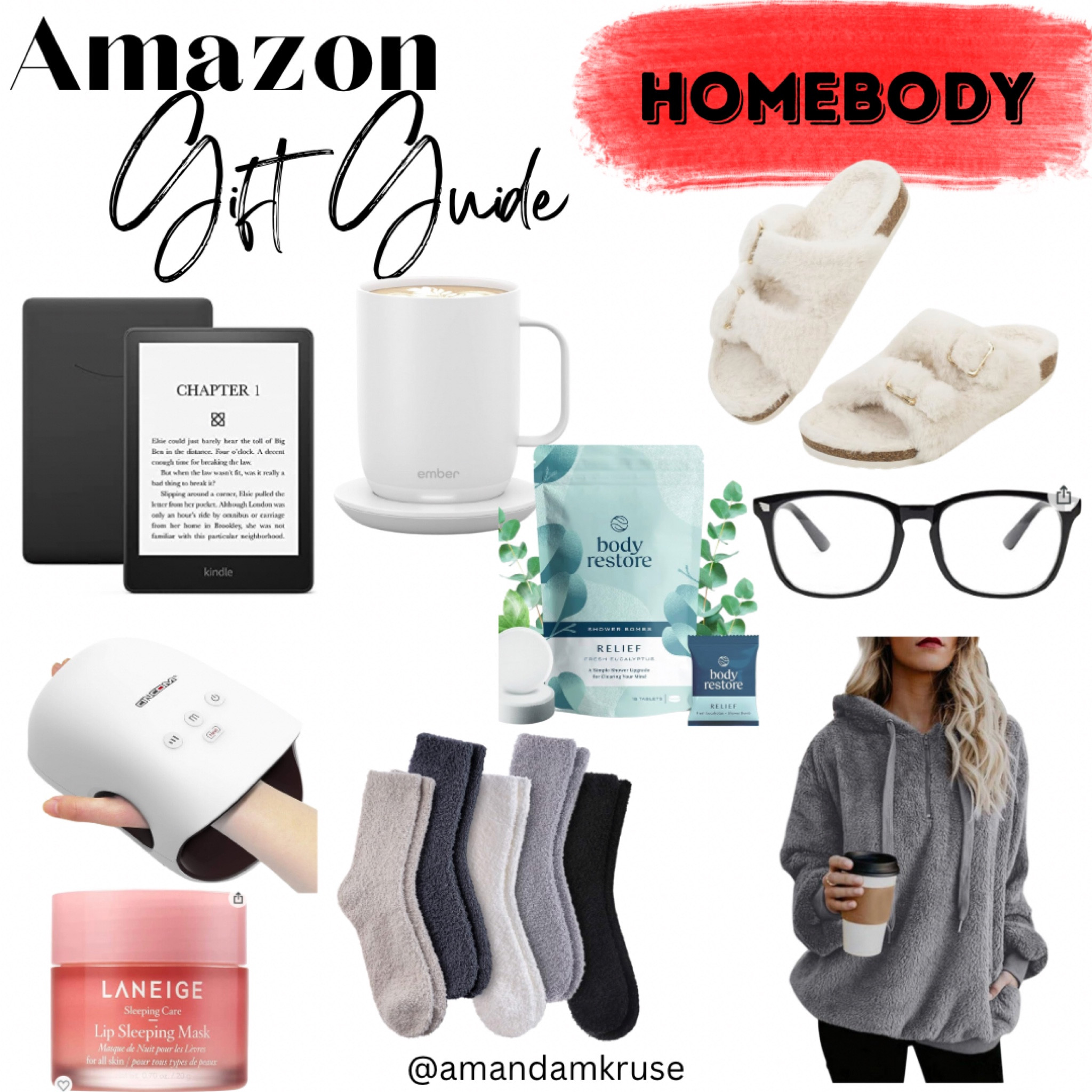 Amazon Cozy gift guide. 

Holiday gift guide, Christmas gift guide, gift guide for her, gifts for her, gift ideas for her, gifts for friends, cozy gifts, kindle, coffee mug warmer, shower steamers, faux lining slippers, blue light blocking glasses, lip mask, fuzzy socks, sherpa pullover 

#LTKfindsunder100 #LTKGiftGuide #LTKCyberWeek